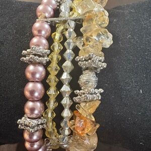 Elegant Multi-Color Beaded Bracelet Set